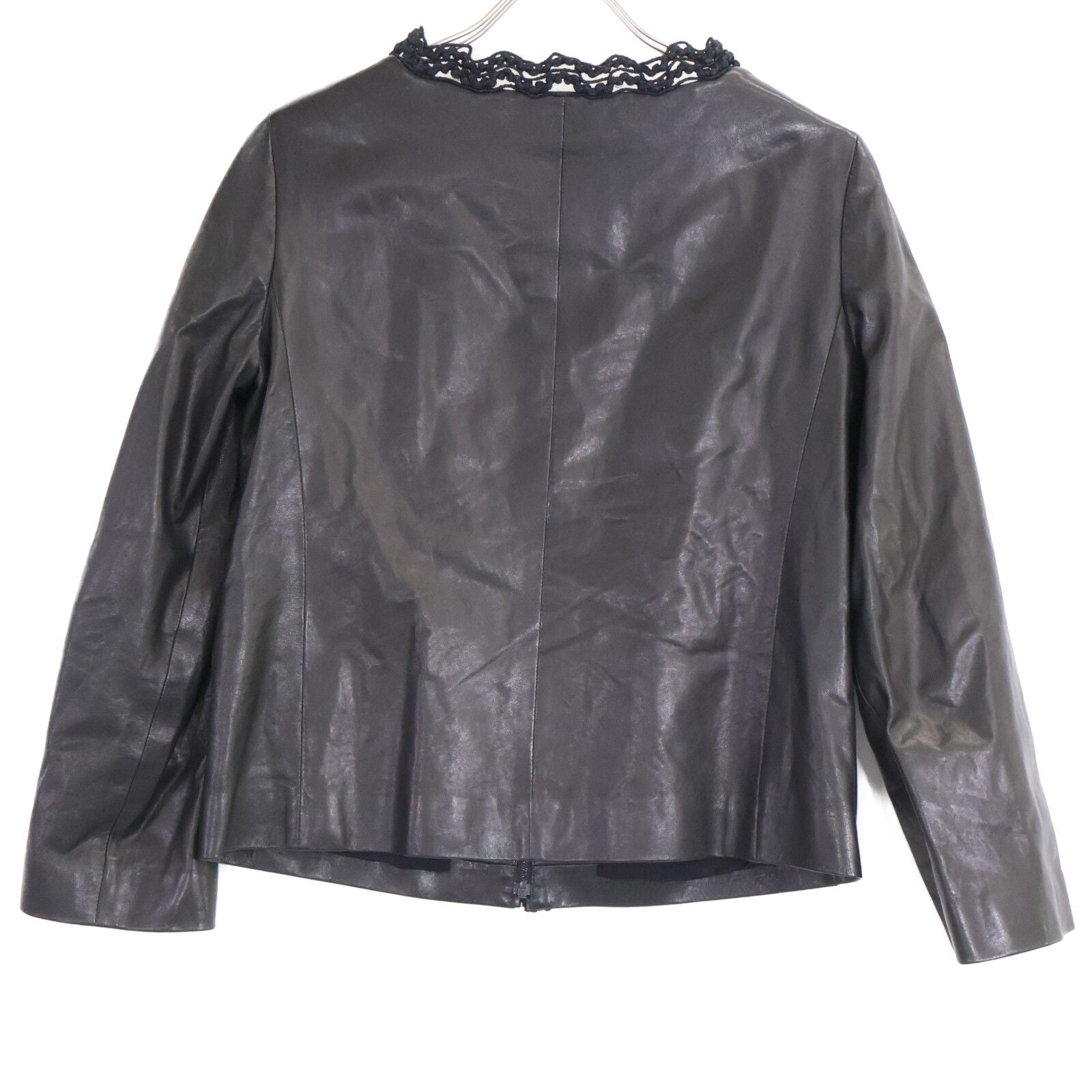 Chanel Lambskin Collarless Jacket 38 — view 2