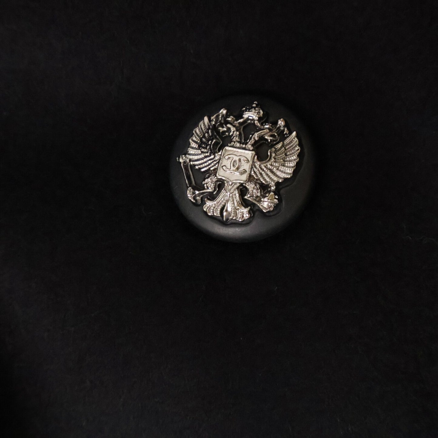 Chanel CC Logo Button Cashmere Double Breasted 38 Jacket — view 7