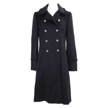 Chanel CC Logo Button Cashmere Double Breasted 38 Jacket
