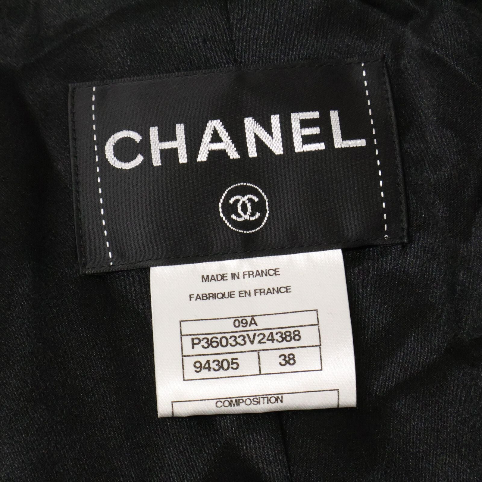 Chanel CC Logo Button Cashmere Double Breasted 38 Jacket — view 5