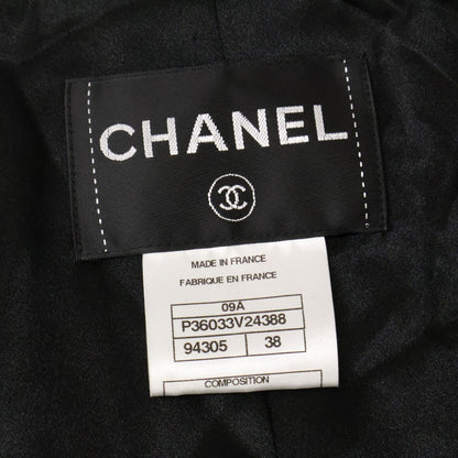 Chanel CC Logo Button Cashmere Double Breasted 38 Jacket — view 5