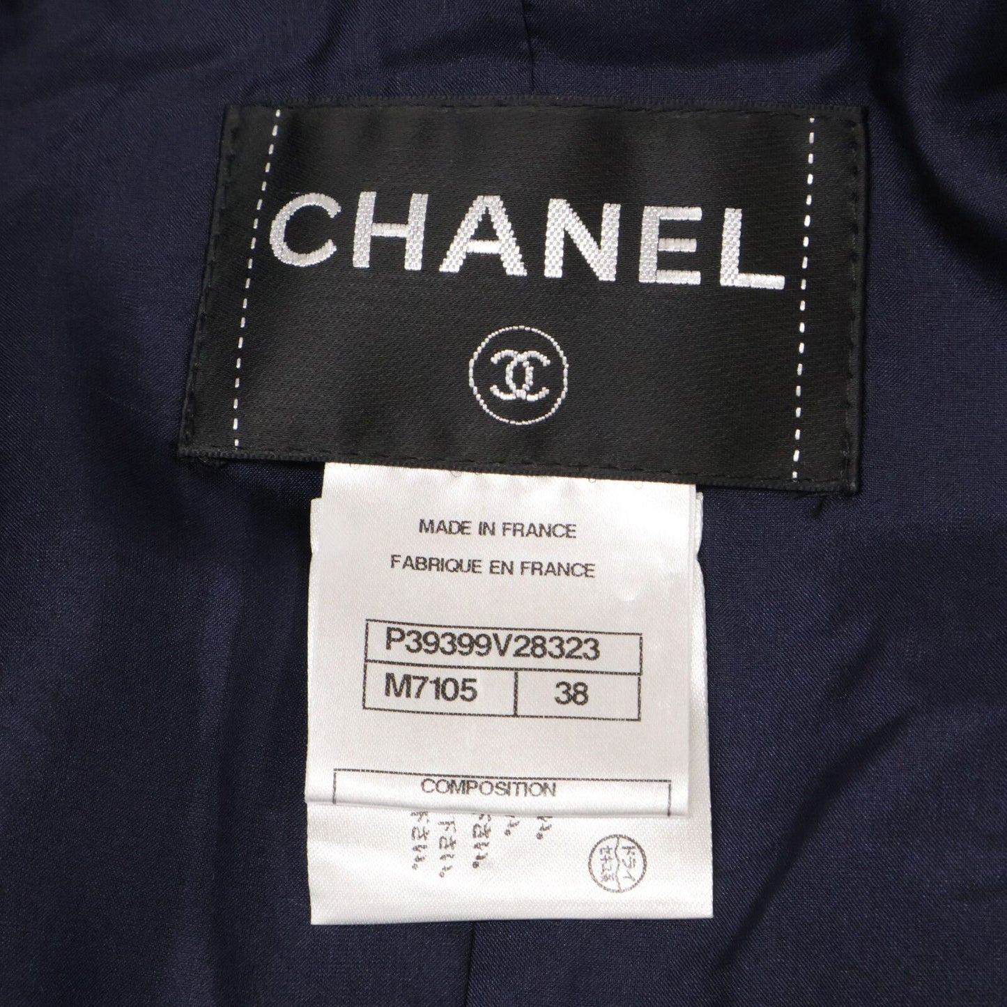 Chanel CC Logo Button Tweed Double Breasted 38 Jacket — view 5