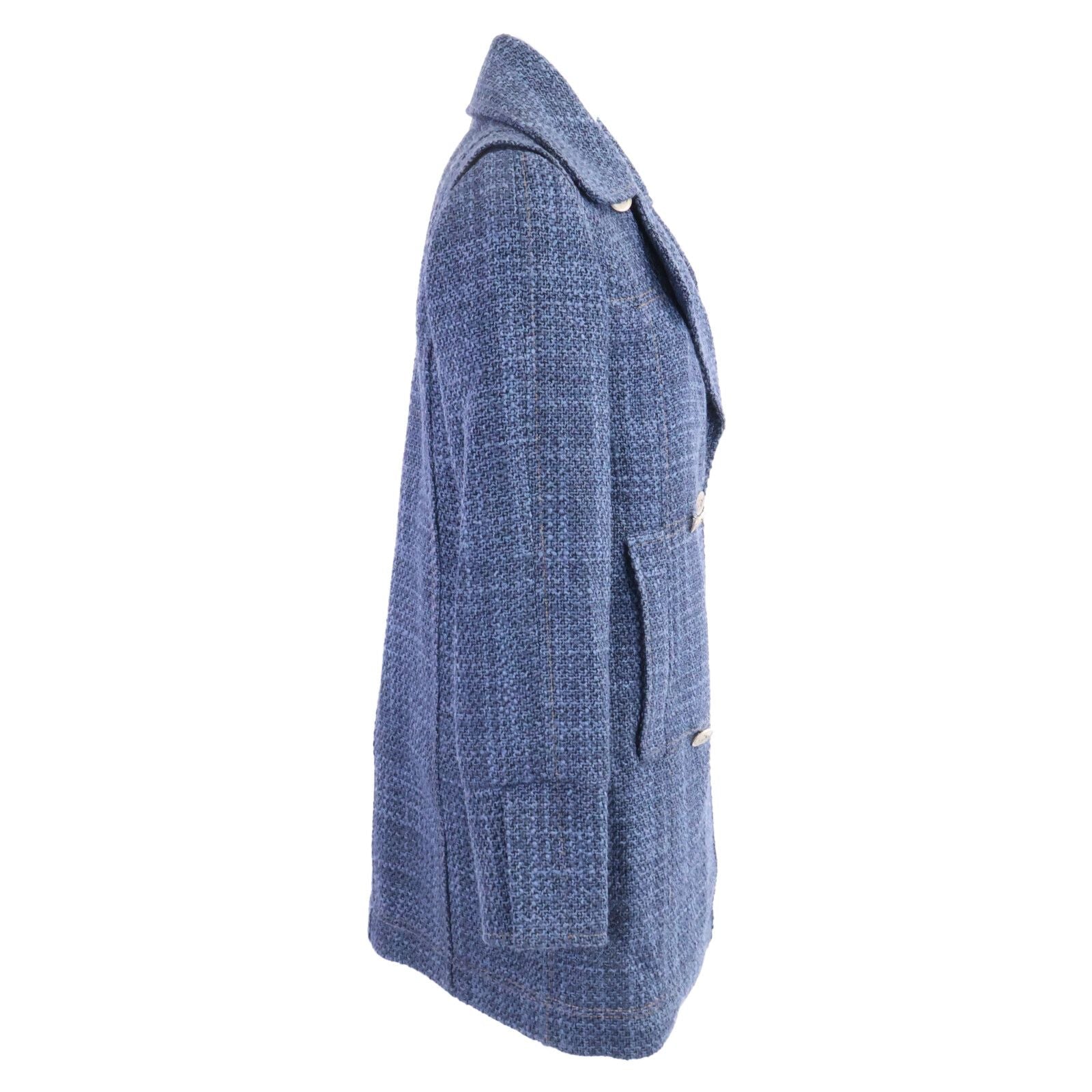 Chanel CC Logo Button Tweed Double Breasted 38 Jacket — view 2