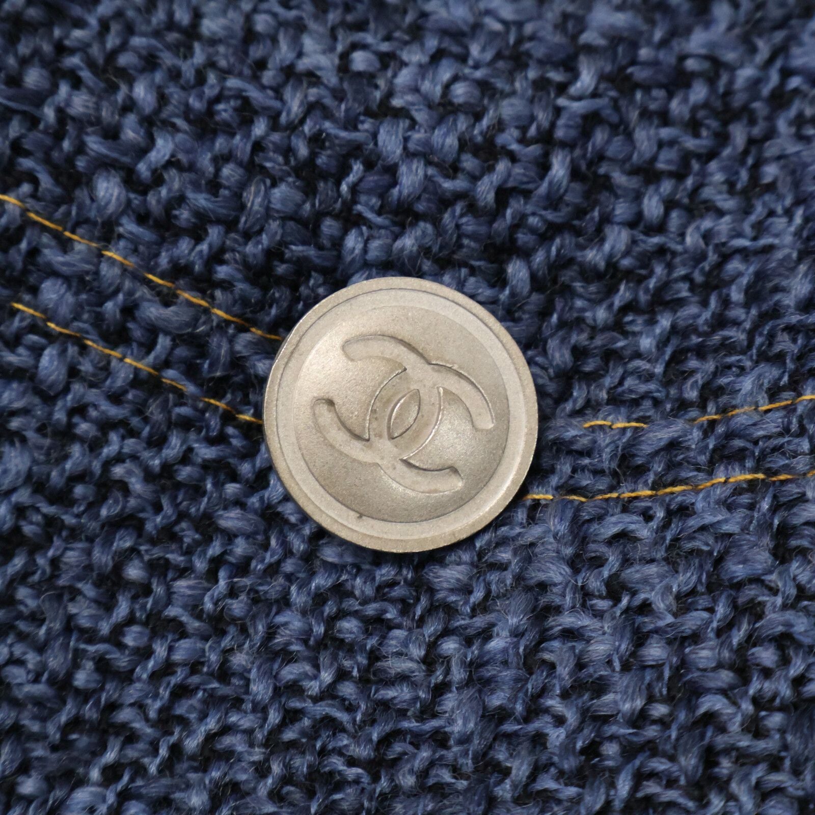 Chanel CC Logo Button Tweed Double Breasted 38 Jacket — view 7