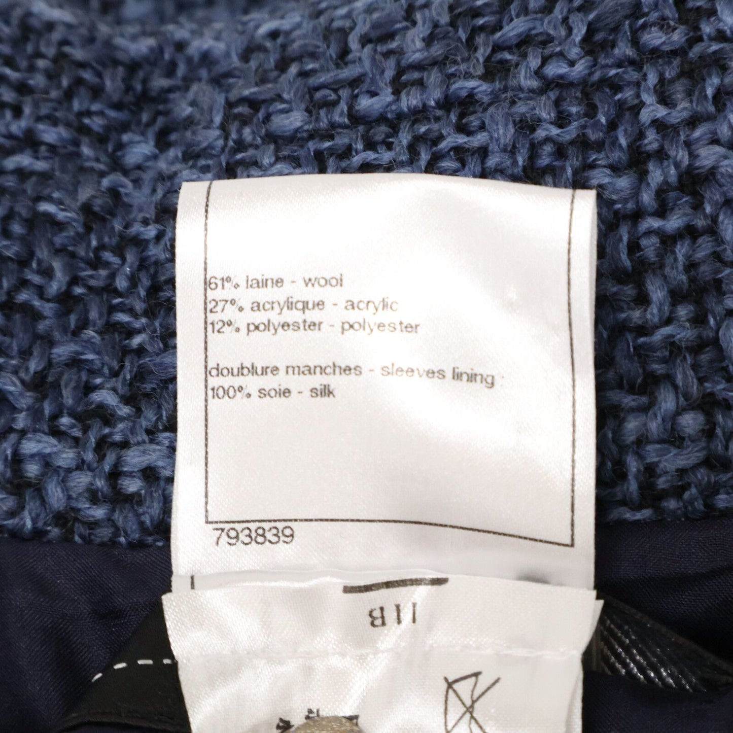 Chanel CC Logo Button Tweed Double Breasted 38 Jacket — view 6