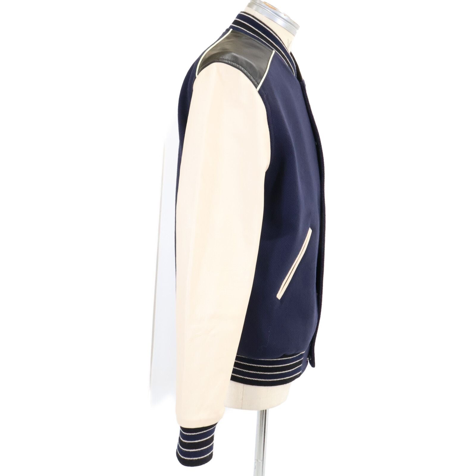 Celine A-m Leather Trim Classic Teddy Jacket — view 2