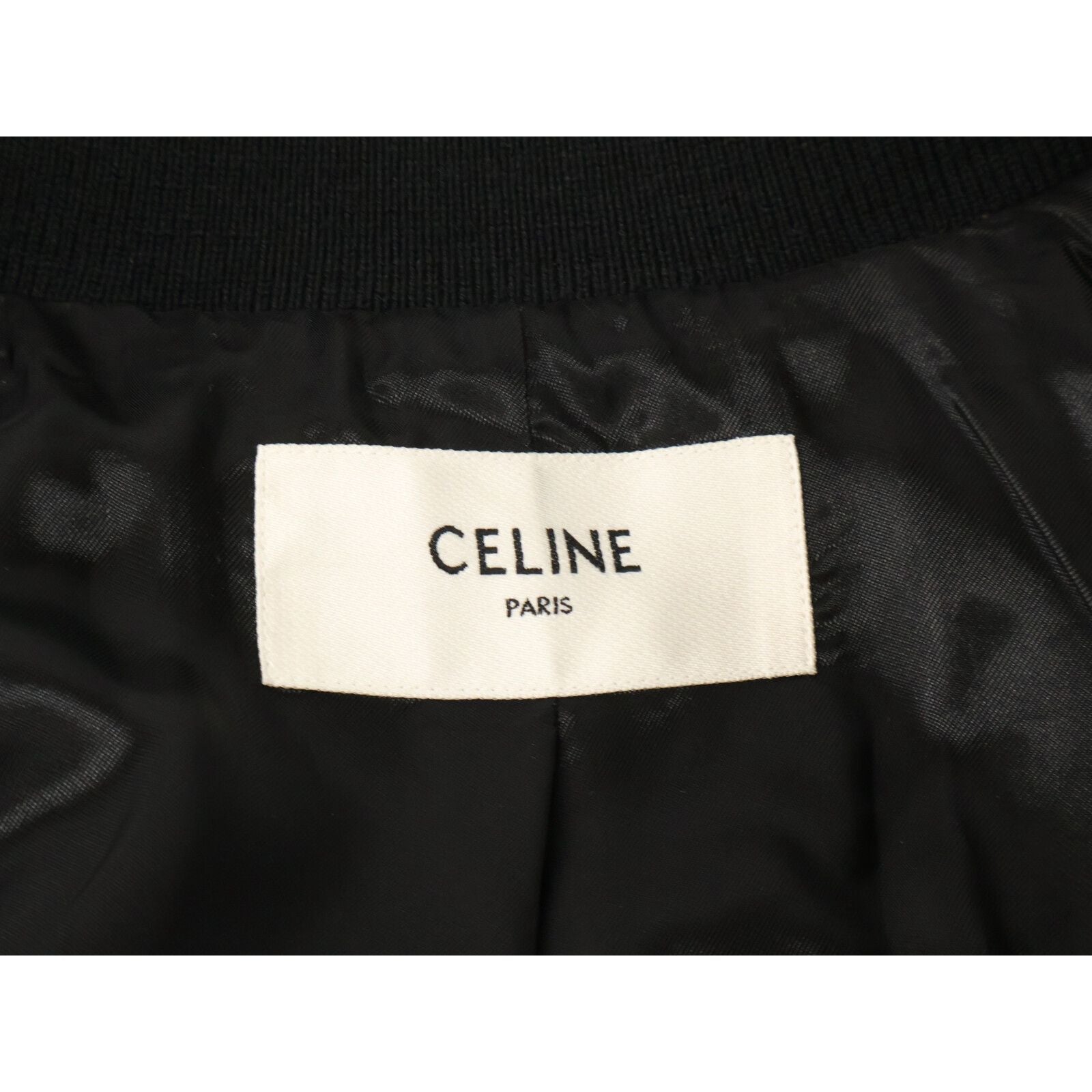 Celine A-m Leather Trim Classic Teddy Jacket — view 5
