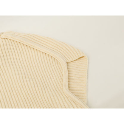 Louis Vuitton Qjb Logo Leather Patch Rib Knit High Neck Short Sleeve Sweater XS — view 8