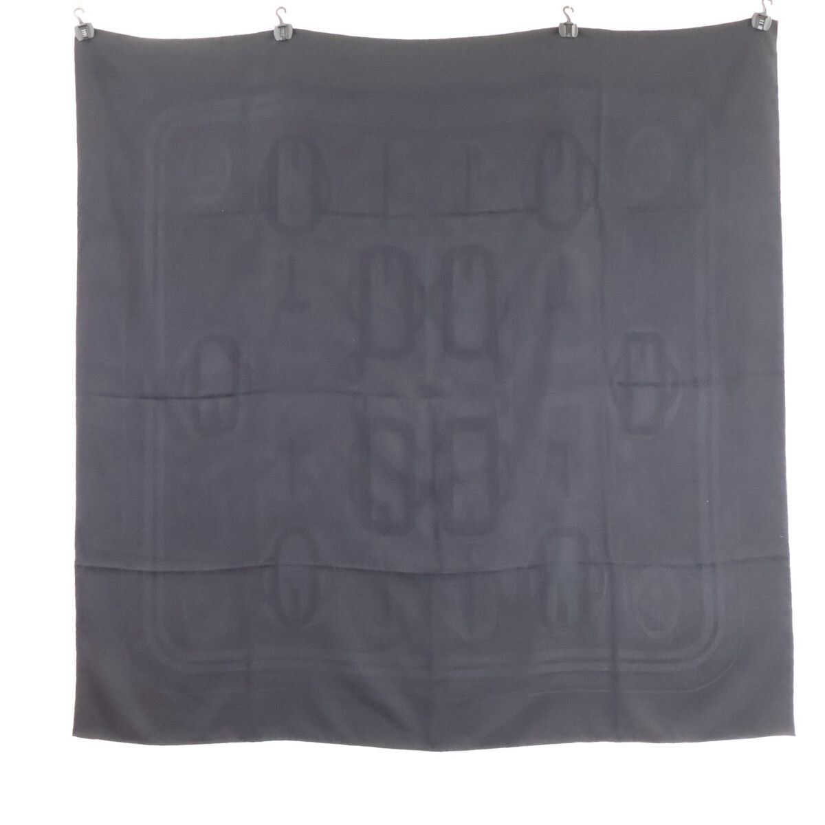 Hermes Bouclerie Moderne Modern Buckle Cashmere Silk Carre Scarf — view 2