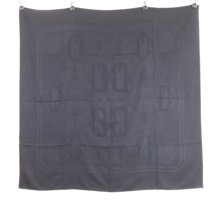 Hermes Bouclerie Moderne Modern Buckle Cashmere Silk Carre Scarf — view 2