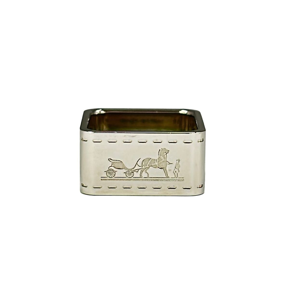 Hermes Scarf Ring Bolduc Silver