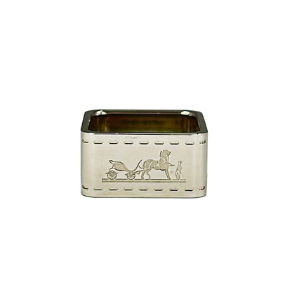 Hermes Scarf Ring Bolduc Silver
