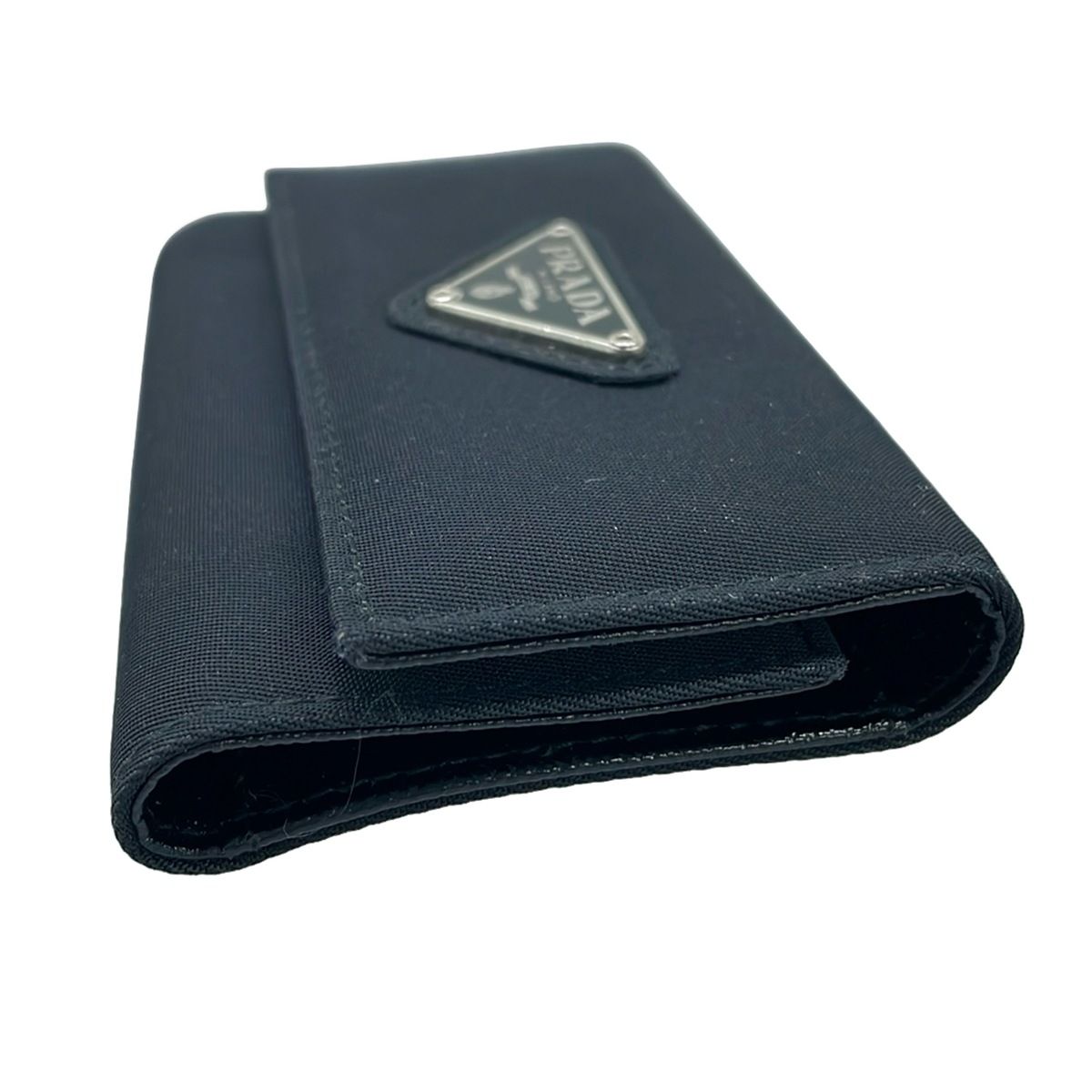 Prada Key Case Black 6 Hook Leather Key Holder — view 7