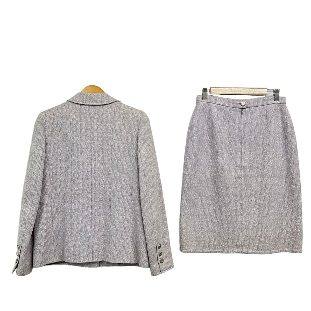 Chanel Skirt Suit Light Purple White — view 2