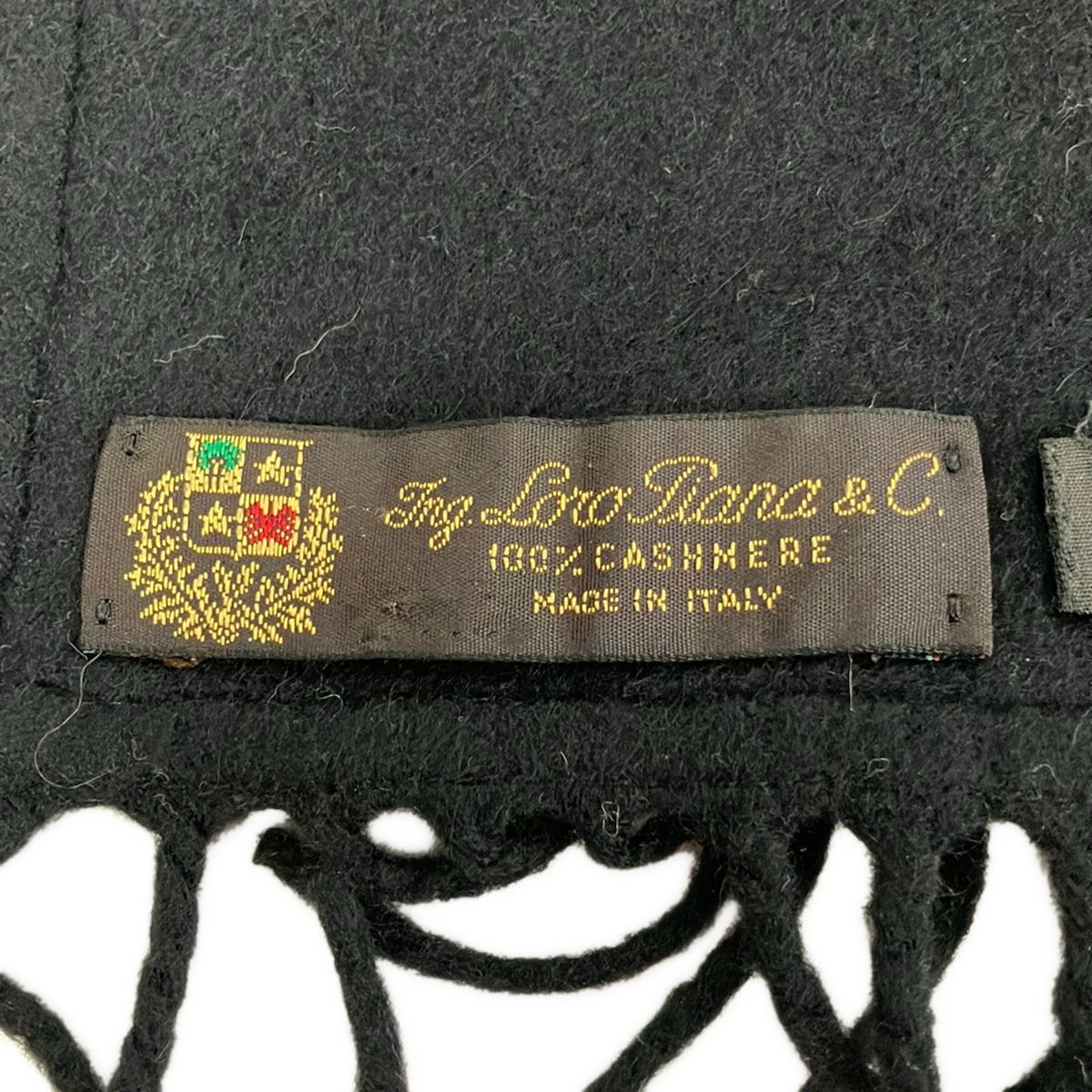 Loro Piana Black Dark Brown Multi Paisley Pattern Cashmere — view 4