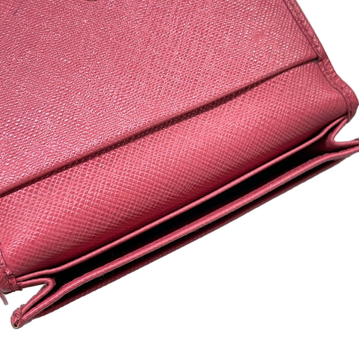Prada Business Card Holder Pink Leather — view 4