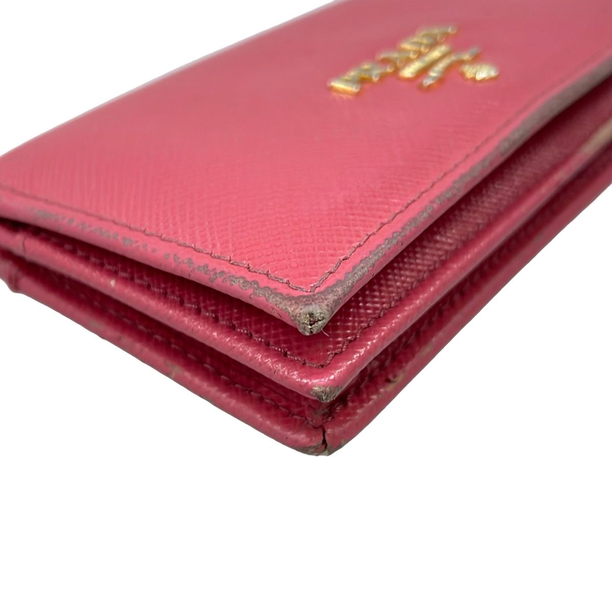 Prada Business Card Holder Pink Leather — view 7