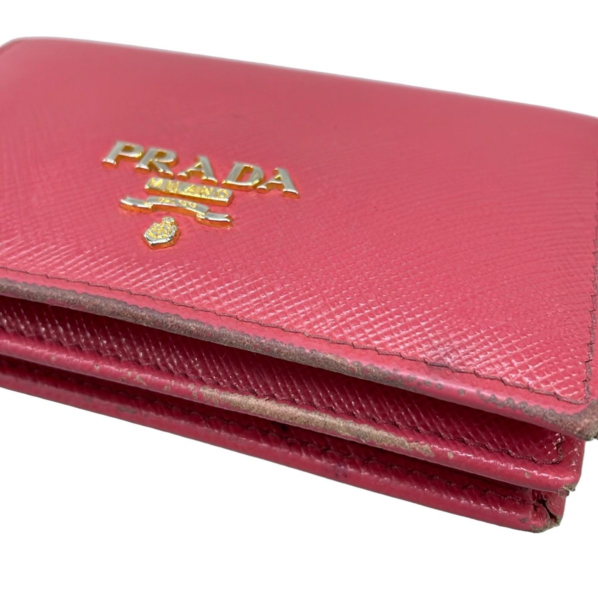 Prada Business Card Holder Pink Leather — view 6