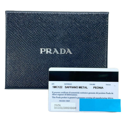 Prada Business Card Holder Pink Leather — view 9