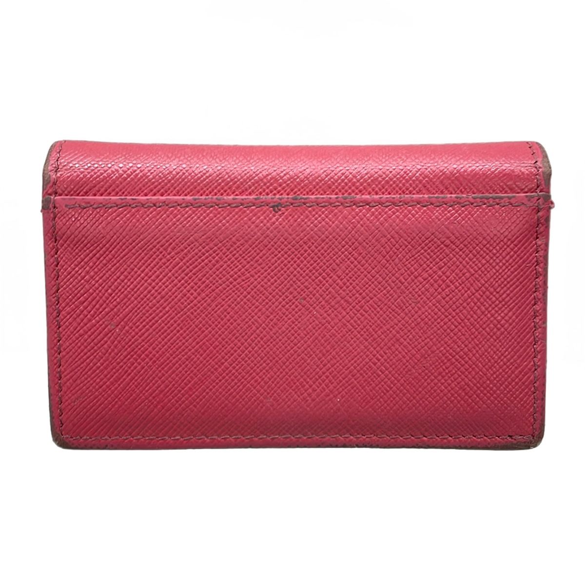 Prada Business Card Holder Pink Leather — view 2