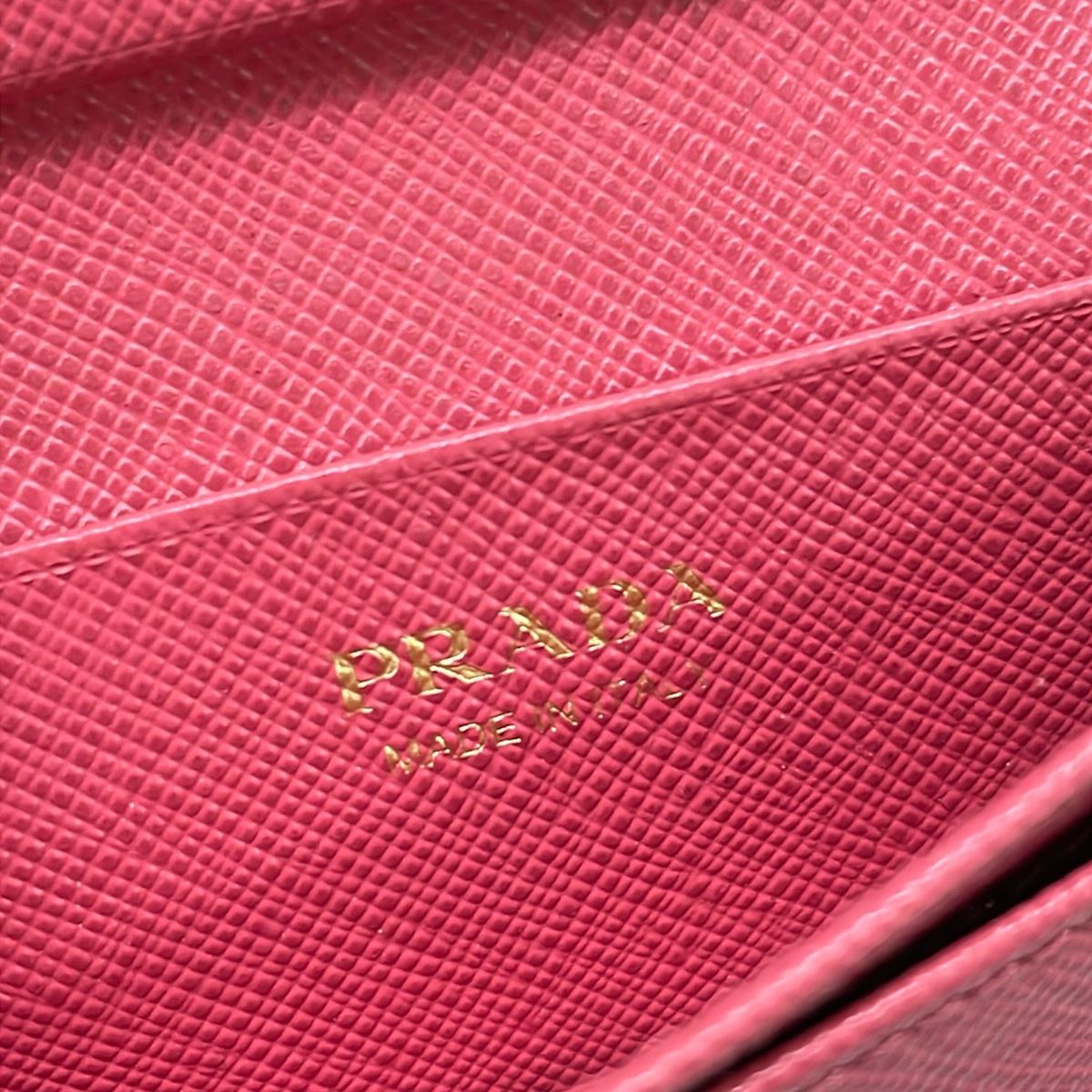 Prada Business Card Holder Pink Leather — view 5