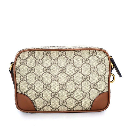 Gucci Shoulder Bag GG Emblem Mini Cross Beige Brown Supreme Canvas Leather — view 2
