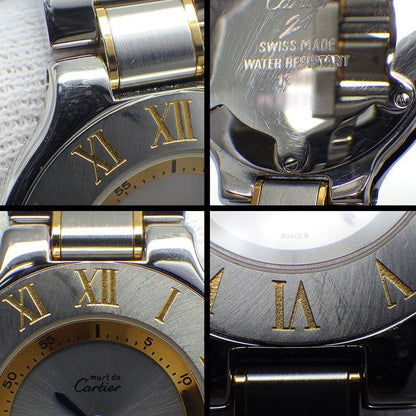 Cartier Watch Must 21 Vantian Sunray Silver Dial Roman Index SS Quartz Analog — view 6