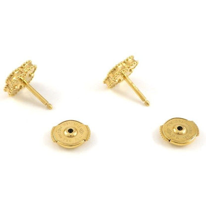 Van Cleef & Arpels Earrings Sweet Alhambra White Shell 18K Yellow Gold — view 2