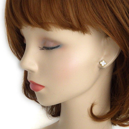 Van Cleef & Arpels Earrings Sweet Alhambra White Shell 18K Yellow Gold — view 7