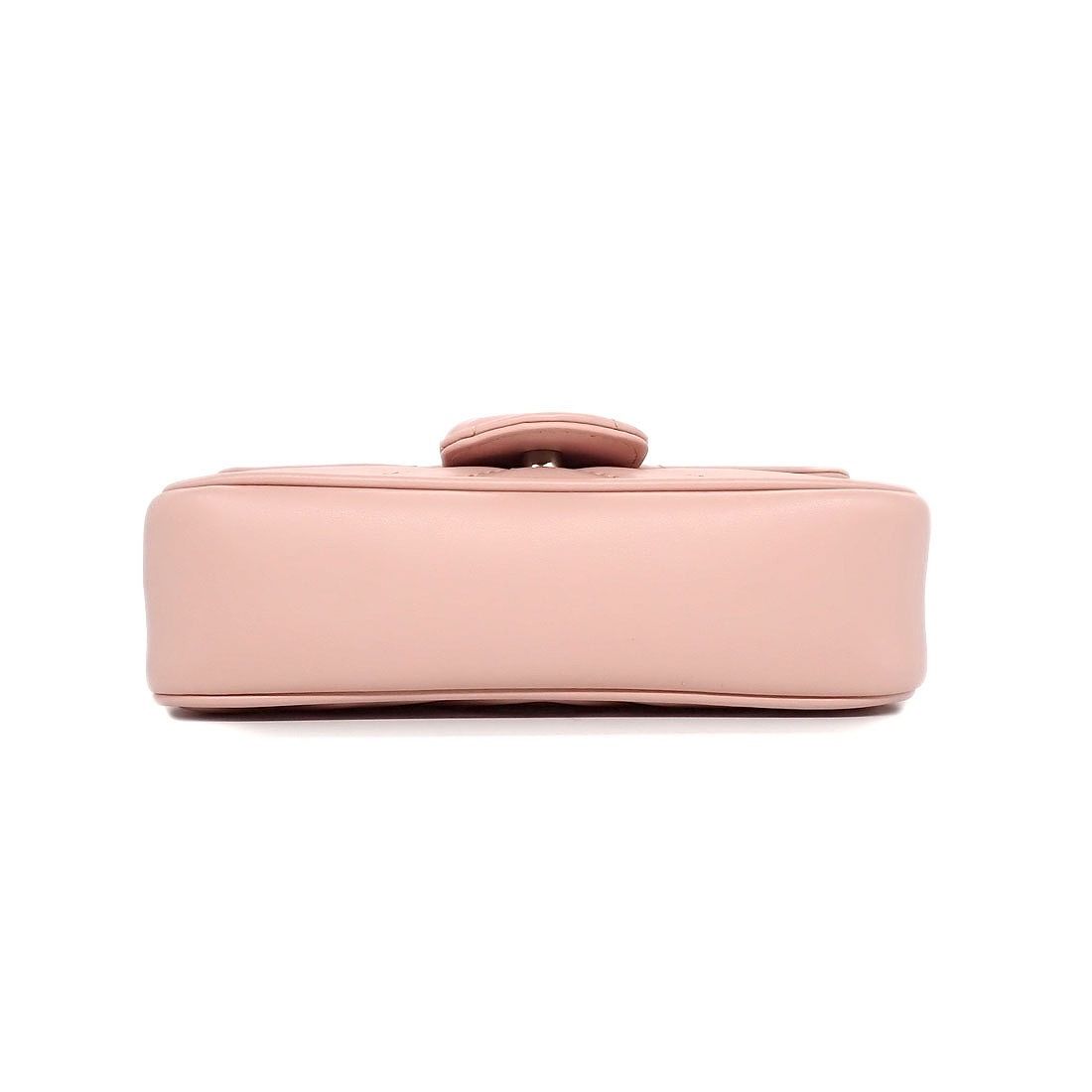 Gucci Waist Bag GG Marmont Mini Pink Chevron Quilted Leather — view 4