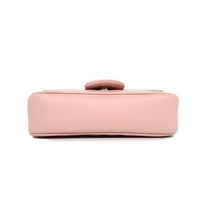 Gucci Waist Bag GG Marmont Mini Pink Chevron Quilted Leather — view 4