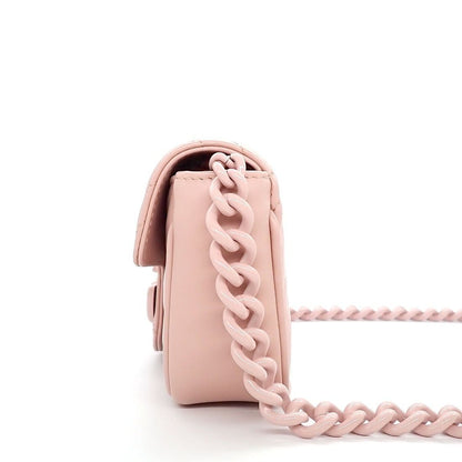 Gucci Waist Bag GG Marmont Mini Pink Chevron Quilted Leather — view 3