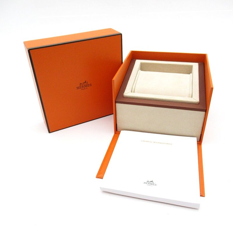 Hermes Watch Mini Diamond Bezel Shell SS Leather White — view 6