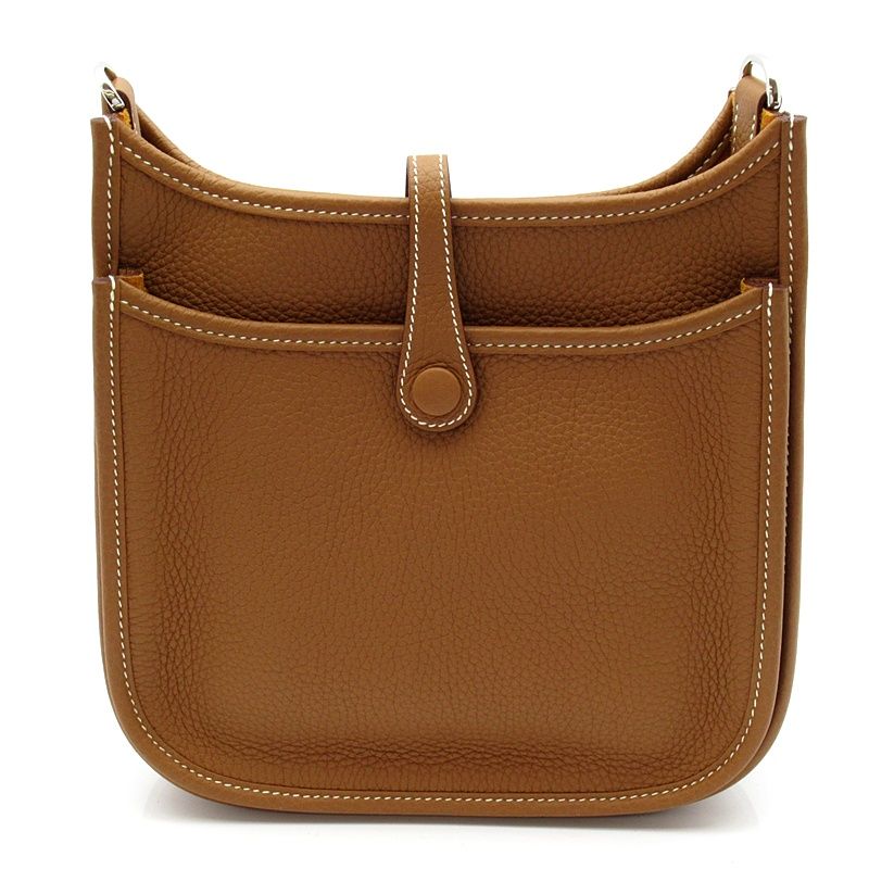 Hermes Evelyne 23 Taurillon Clemence Shoulder Bag Gold — view 3