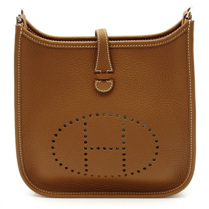 Hermes Evelyne 23 Taurillon Clemence Shoulder Bag Gold