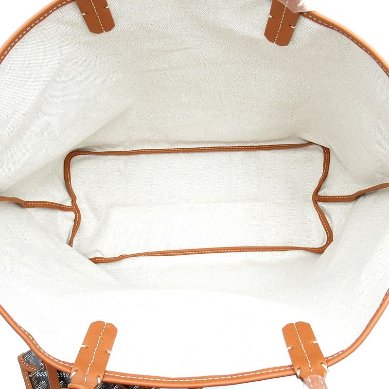 Goyard Saint Louis PM Leather Tote Brown — view 7