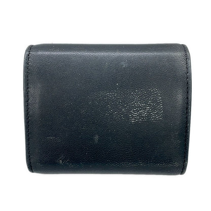 Celine Trifold Wallet Small Flap Triomphe Black Leather — view 2