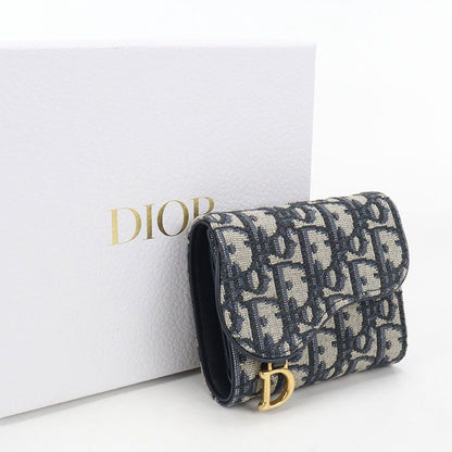 Dior Wallet Saddle Tri Fold Wallet Dior Oblique