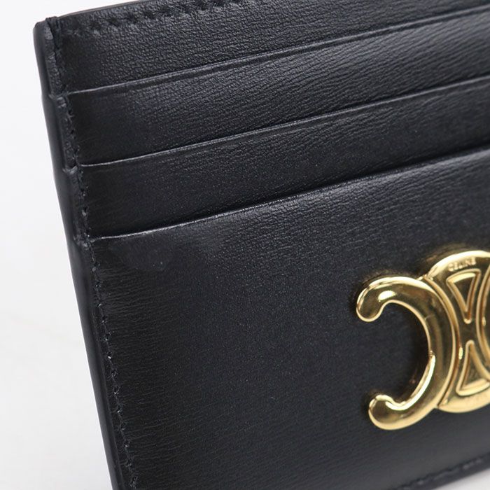 Celine Triomphe Card Case Holder Shiny Calfskin — view 5