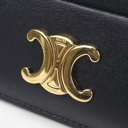 Celine Triomphe Card Case Holder Shiny Calfskin — view 4