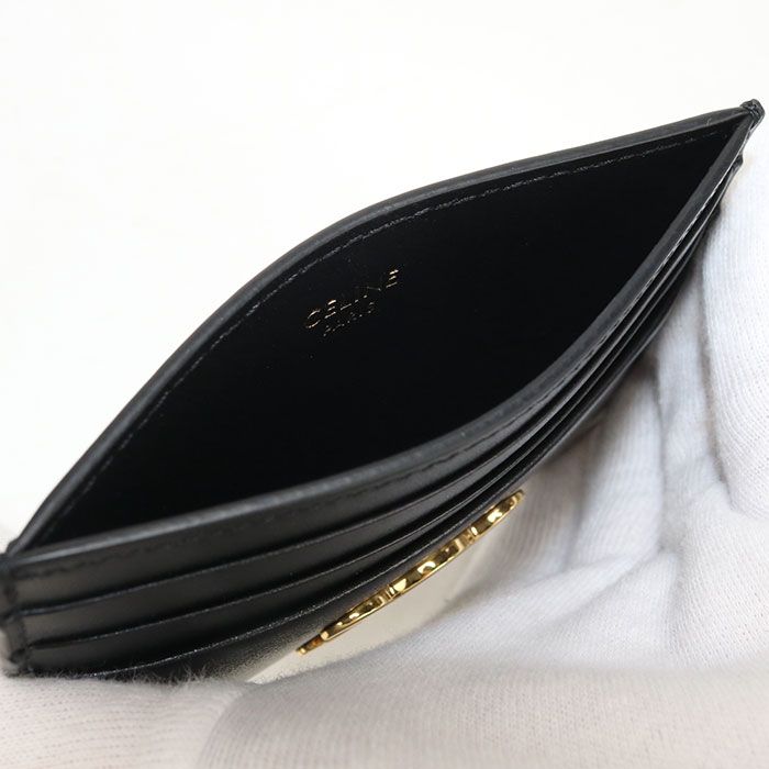Celine Triomphe Card Case Holder Shiny Calfskin — view 3