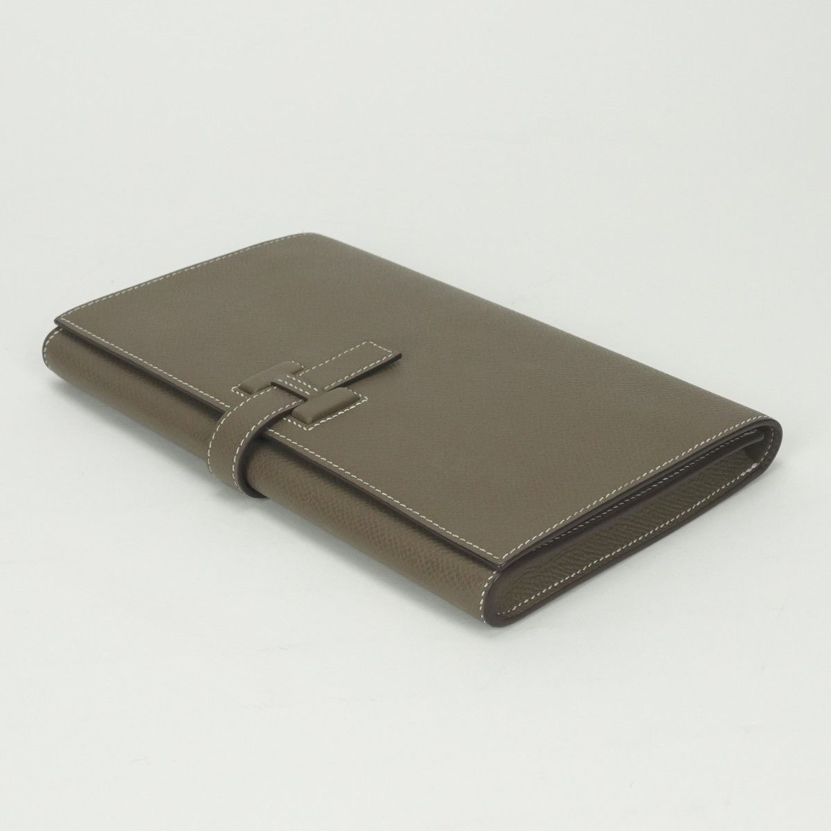 Hermes Passant Tou Tanman Wallet Veau Epsom Etoupe Gray Silver — view 4