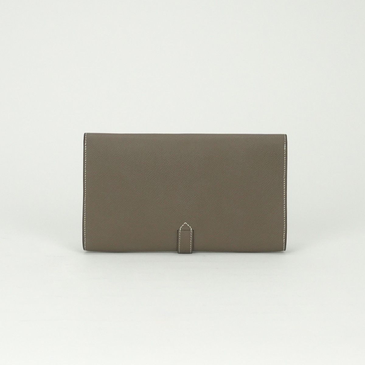Hermes Passant Tou Tanman Wallet Veau Epsom Etoupe Gray Silver — view 2