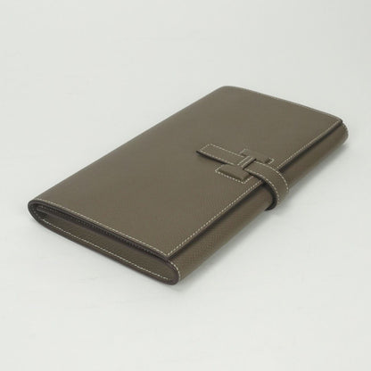 Hermes Passant Tou Tanman Wallet Veau Epsom Etoupe Gray Silver — view 3