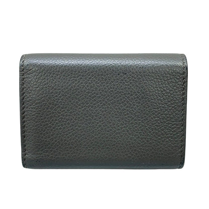Saint Laurent Paris Trifold Wallet Dark Gray Leather — view 2