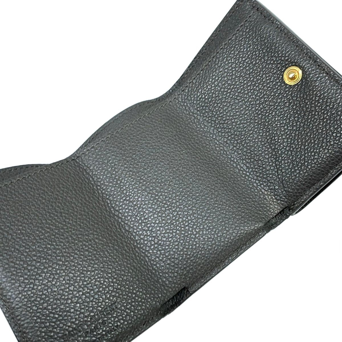 Saint Laurent Paris Trifold Wallet Dark Gray Leather — view 3