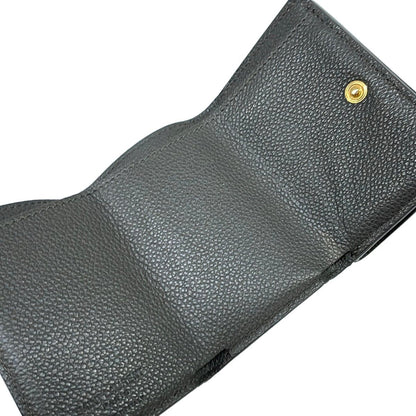 Saint Laurent Paris Trifold Wallet Dark Gray Leather — view 3