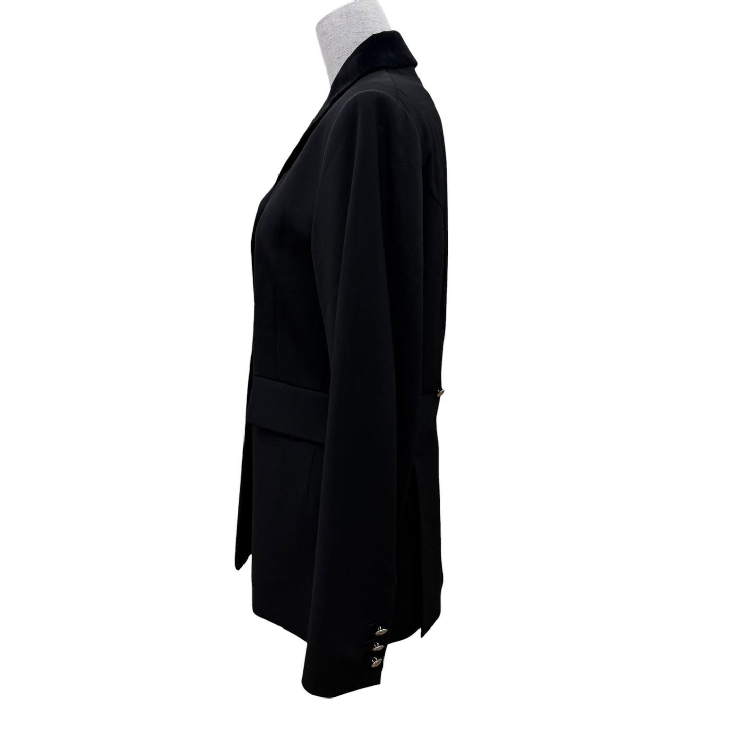 Hermes Wool Series Button Riding Jacket Tailored Black 40 — view 3