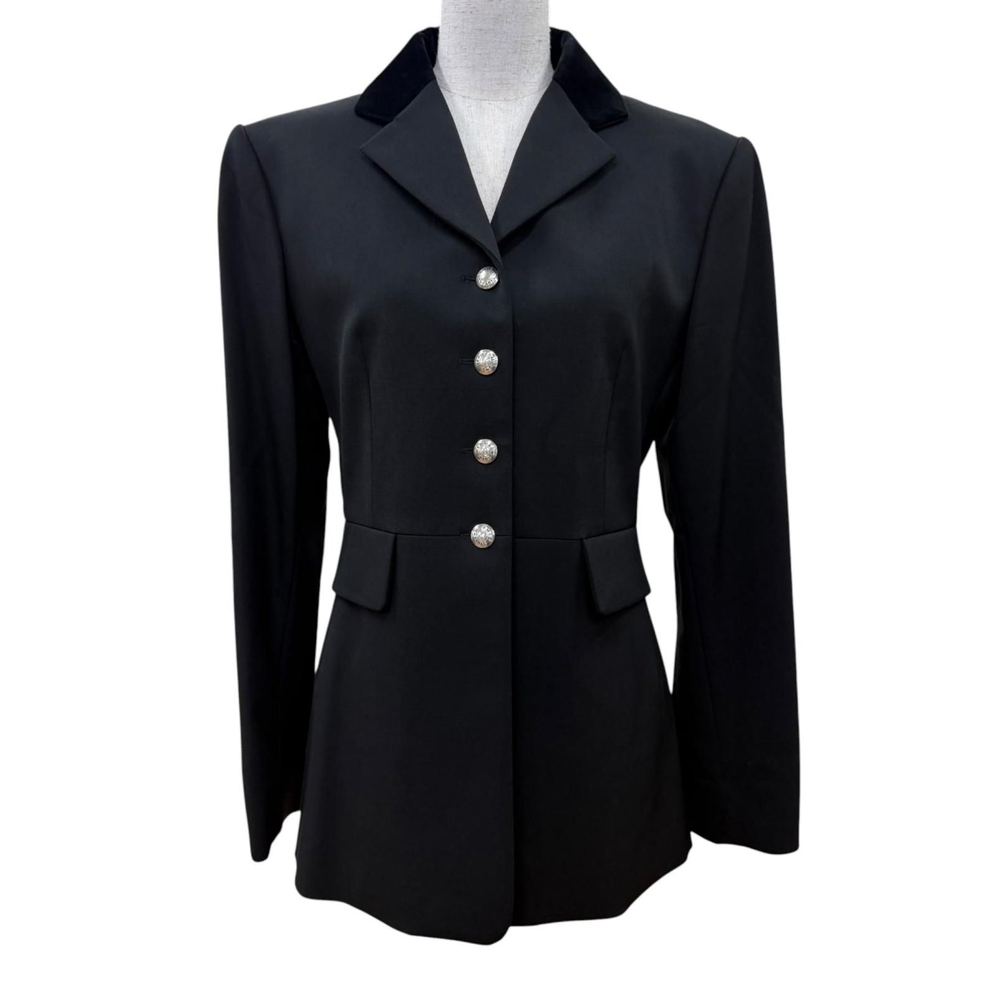 Hermes Wool Series Button Riding Jacket Tailored Black 40