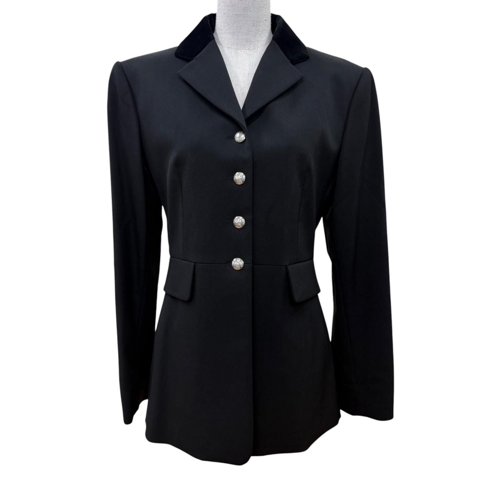 Hermes Wool Series Button Riding Jacket Tailored Black 40